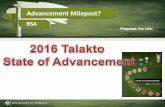 IV. Four Steps of Advancement (4.2.1.0) - TALAKTOtalakto.org/.../2017/04/Annual-2016-Talakto-Advancement-Report-r1.pdf · Why Advancement? Mission Statement The ... •Citizenship