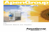 PK Cabinet Warm Air Heater - ApenGroup S.p.a · PDF filePK-N / Cabinet Warm Air Heaters WHY CHOOSE PK-N: • Safety, ecologial, advanced technology. ... • External control board