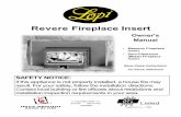 R e v e r e Fireplace Insert - Kirkland Fireplacekirklandfireplace.com/TechInfo/Manuals/Lopi_Revere.pdf · Block-Off Plate Installation ... The fireplace insert can be lightened by