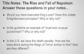 Title Notes: The Rise and Fall of Napoleon - Weeblyworldhistorywithmsstocks.weebly.com/uploads/2/4/3/3/24332441/... · Title Notes: The Rise and Fall of Napoleon Answer these questions