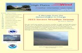 High Plains - National Weather Service April 2015.pdf · April 2, 2015 Dust Storm near Horace, Kansas Photo by Mark Rine April 15, 2015 Volume 9 Issue 1 Photo Courtesy of Julie Samuelson