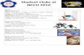 Student Clubs at NCCU 2010 - · PDF fileStudent Clubs at NCCU 2010 Sports Name ... 09 -1175 -8637 or 09 -1833 -7 137 . Student ... Falun Gong (also called Falun Dafa), an ancient form
