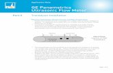 GE Panametrics Ultrasonic Flow Meter - Pacific Gas and ... · PDF fileUltrasonic Flow Meter Part II Transducer Installation 3. The transducers can be installed on a horizontal run