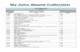 My John Wayne Collection - New Frontier - JWIDbdukefanclub.weebly.com/uploads/1/0/9/9/10994017/my... · My John Wayne Collection SECTION ONE ~VIDEO~ ... The Kid’s Last Fight (UK