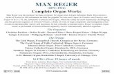 SC 2602 16CD Box - Naxos · PDF fileMax Reger was the greatest German composer for organ since Johann Sebastian Bach. ... for the instrument include the popular Toccata and Fugue in