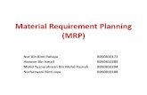 Material Requirement Planning (MRP) - · PDF fileMaterial Requirement Planning (MRP) ... • Given the following partial product tree, explode, offset, ... There are 400 Js and 400