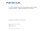 7705 SERVICE AGGREGATION ROUTER | RELEASE 8.0 · PDF fileNokia — Proprietary and confidential. ... 3.1.9.2 MSS and LAG Interaction on the 7705 SAR-8 and 7705 SAR-18 ... 4.4 Network