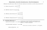 6. NUCLEIC ACID ANALYSIS TECHNIQUES.PDF.ppt. NUCLEIC ACID... · Nucleic Acid Analysis Techniques 1 ... nucleic acid absorbance (A260) concentration (ug/ml) DNA ... sequences of higher