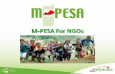 M-PESA For NGOs - cashlearning.orgcashlearning.org/downloads/resources/presentations/5th Global... · Use the M-PESA I&M VISA card to send funds of up to Ks. 500,000 Cash In Cash
