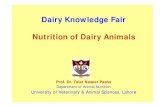 Dairy Knowledge Fair Nutrition of Dairy Animals - ACIARaciar.gov.au/files/node/740/Dairy workshop presentation - Dr Talat... · Dairy Knowledge Fair Nutrition of Dairy Animals Prof.