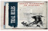 GIANT WARRIORS OF KHEMRI TRIAL RULES painting by · PDF fileGIANT WARRIORS OF KHEMRI ... Greatest of all their creations are the Bone Giants. These towering warriors ... Scorpions