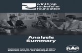 Analysis Summary -  · PDF fileThrough grantmaking and strategic ... impact on the state after 10 years implementing ... also revealed two key questions the Foundation