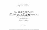 bc620 / 627AT Time and Frequency Processorchiclassiccomp.org/.../BC620-627AT_UsersGuide_RevB.pdf · Symmetricom, Inc. bc620/627AT Time and Frequency Processor i bc620/627AT TIME AND