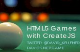 HTML5 Games with CreateJS - David K -  · PDF fileHTML5 Games with CreateJS TWITTER: @DAVID_KELLEHER DAVIDK.NET/GAME