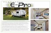 The E Pro - Forest · PDF fileE-Pro E12RK rear (left) and E17RK exterior (right) and interior shots. The Flagstaff E-Pro line of travel trailers are for those campers that value being