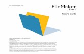 For Windows and Mac FileMaker · PDF fileFor Windows and Mac FileMaker Pro 6 User’s Guide ©1995, ... Finding information on specific items in FileMaker Pro xvi Getting additional