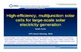 High-efficiency, multijunction solar cells for large-scale ...High-efficiency, multijunction solar cells for large ... Olson, John Geisz, Mark Wanlass, Bill McMahon, Dan Friedman,