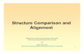 Structure Comparison and Alignmentpredrag/classes/2008springi619/week8_w… · Structure Comparison and Alignment ... • for functional assignment and hopefully new biology • for