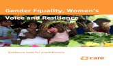 Gender Equality, Women’s Voice and Resilience - CAREcareclimatechange.org/wp-content/uploads/2016/08/Gender-Equality.pdf · Page 1 of 20 Guidance note for practitioners Gender Equality,