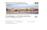 College of Dentistrydentistry.ajman.ac.ae/upload/files/dds_study_plan... · College of Dentistry ... prestigious dental and medical institutions and companies related to ... Course