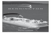 Bennington Owner’s Manual - Bennington Pontoon · PDF file2 Bennington Owner’s Manual ... Our goal at Bennington is not only to build the best boats possible, but to ... 23 Loading