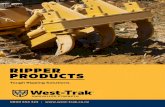 RIPPER PRODUCTS - West-Trak Equipment · PDF filewheel tractor rippers dozer rippers call 0800 654 323 now to discuss your needs ripper shank range 1. esco style ripper products mtg