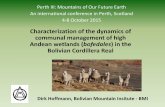 Characterization of the dynamics of communal management · PDF file•The region is at the same time the major water catchment for the metropolitan area of La Paz ... WYMANN VON DACH,