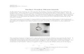 Surface Tension Measurements - New Mexico Institute of ...infohost.nmt.edu/~jaltig/SurfaceTension.pdf · Surface Tension Measurements ... is the number of moles of solute in a binary