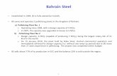 Bahrain Steel - · PDF fileRaw Material (iron ore) Supply BS entered into two long term iron ore supply agreements to meet its total raw material requirement: 1. Anglo Ferrous Brazil
