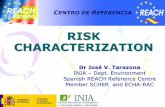 RISK CHARACTERIZATION - REACHreach.setac.eu/.../16_TARAZONA_risk_characterization.pdf · RISK CHARACTERIZATION Dr José V. Tarazona INIA –Dept. Environment Spanish REACH Reference