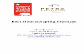 Best Housekeeping Practices · PDF fileRoom attendant Laundry attendant ... Best Housekeeping Practices Some of the costliest injuries that usually require surgery and rehabilitation