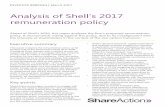 Analysis of Shell’s 2017 remuneration policy - ShareAction of Shell’s 2017 remuneration policy Executive summary This paper analyses the remuneration policy up for binding vote