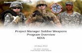 Project Manager Soldier Weapons Program Overview · PDF fileProject Manager Soldier Weapons Program Overview NDIA 15 May 2012 COL Scott C. Armstrong Project Manager Soldier Weapons
