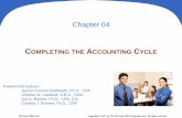 Chapter 04 · PDF fileChapter 04 . C. OMPLETING THE. A. CCOUNTING. C. YCLE. ... Current liabilities are obligations due within the ... Let’s see how the accounting for our payroll