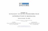 PMR-5 STEADY STATE POROMETER OPERATOR'S MANUAL Version · PDF filePMR-5 STEADY STATE POROMETER OPERATOR'S MANUAL Version 5.02 © 2006 PP Systems. All Rights Reserved 17 October 2006