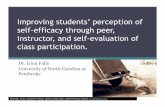 Improving students’ perception of self-efficacy through ... · PDF fileIrina Falls, Ph.D. | Assistant Professor | School of Education | UNC-Pembroke | Email: irina.falls@uncp.edu