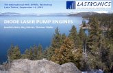 LASTRONICS DIODE LASER PUMP ENGINES · PDF fileLASTRONICS DIODE LASER PUMP ENGINES Joachim Hein, Jörg Körner, Thomas Töpfer 7th International HEC-DPSSL Workshop ... 2.4 Pulsed Laser