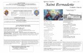 Iglesia Catolica June 11, 2017 Saint Bernadettemyplace.frontier.com/~st_bernadette/bulletins/Bulletin 061117.pdf · LITURGICAL MINISTERS Saturday, June 17 Reader—Mary Jane DeNuzzia