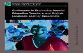 Challenges in Evaluating Special Education Teachers · PDF fileChallenges in Evaluating Special Education Teachers and English Language ... Challenges in Evaluating Special Education