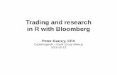 Trading and research in R with Bloomberg - Meetupfiles.meetup.com/10092532/UseR_Trading_with_R.pdf · Trading and research in R with Bloomberg Peter Garnry, CFA CopenhagenR – UseR