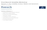 First Baruch Volatility Workshopmfe.baruch.cuny.edu/wp-content/uploads/2015/06/VW1.pdf · First Baruch Volatility Workshop Session 1: The volatility surface: Statics and dynamics