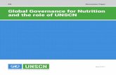 Global Governance for Nutrition and the role of UNSCN · PDF filespecialized agencies, ... society at local, national and global levels, ... Global Governance for Nutrition and the