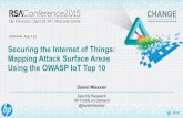 Securing the Internet of Things RSAC - OWASP · PDF file#RSAC The Plan 3! Let’s Talk About Naming ! A Vision of the Future (Universal Daemonization) ! Why IoT is Currently Broken