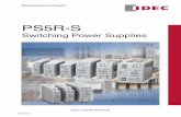 PS5R-S - IDEC Global · PDF file4 PS5R-S Switching Power Supplies Slim size DIN rail mount switching power supplies with ﬁnger-safe terminals Universal input; Wide range 10W, 15W,