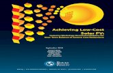 Achieving Low-Cost Solar PV -  · PDF fileAchieving Low-Cost Solar PV: ... recommendations would decrease total BoS costs to ... current market,