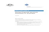 Regulatory Guide RG 121 Doing financial services business ...download.asic.gov.au/media/1259634/rg121-published-30-july-2013.pdf · Doing financial services business in Australia