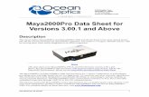 Maya Data Sheet - Home - Ocean Opticsoceanoptics.com/.../OEM-Data-Sheet-Maya2000Prov3.pdf · 020-00000-001-05-201603 1 Maya2000Pro Data Sheet for Versions 3.00.1 and Above