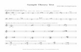 Sample Music Theory Test - · PDF fileMelody 1 Melody 2 Melody 3 3 3 3 Sample Theory Test 3 Transpose Melody 1 down an octave into alto clef Transpose Melody 1 down two octaves into