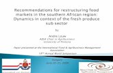 by Andre Louw - · PDF fileby Andre Louw ABSA Chair in ... liberalization & modernization `Small-scale agriculture, ... `Create a development path that optimises regional bargaining