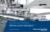 high Product Quality, ZE twin-screw extruders · PDF fileMasterbatch production Reaction and degassing 1 Polymer 2 Fillers or reinforcing agents 3 Additives 4 Pigment. ZE twin-screw